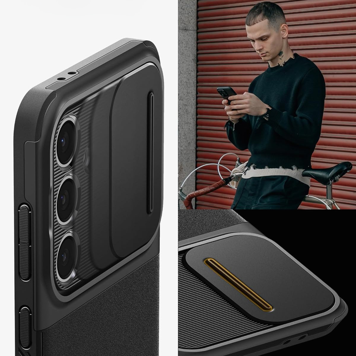Etui z osłoną obiektywów Spigen Optik Armor do Galaxy S24 FE, czarne